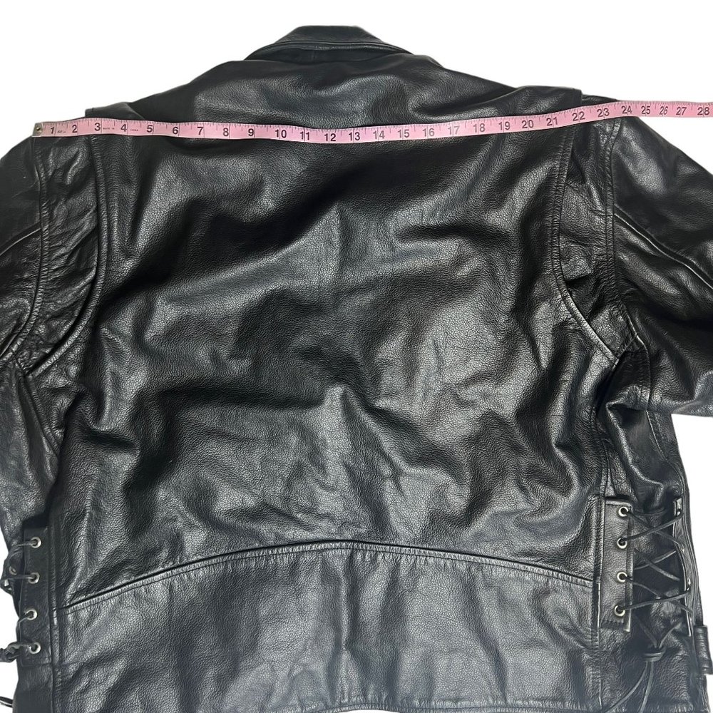 Interstate Leather Men's Motorcycle Leather Jacket Size 54 (XL) - Picture 12 of 16